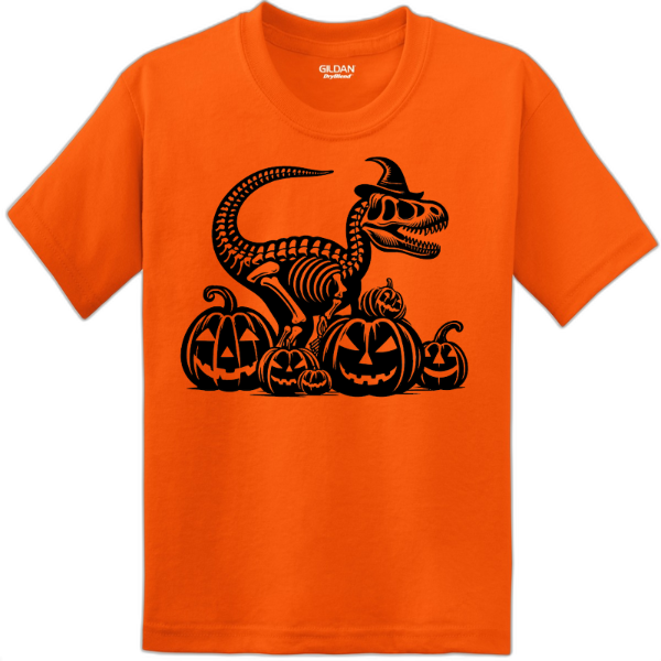 Dinosaur and Pumpkins