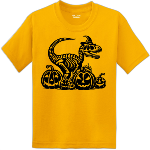 Dinosaur and Pumpkins